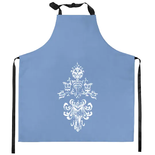 Haunted Mansion Wallpaper Ghouls - Haunted Mansion Disney - Kitchen Aprons