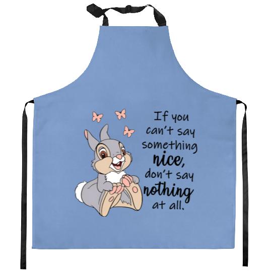 Disney Inspired Thumper Bambi Unisex Short Sleeve Kitchen Aprons, Don't Say Nothing At All