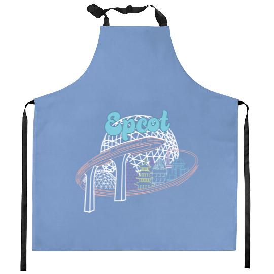 Epcot Countries Kitchen Aprons, Monorail Kitchen Aprons, Epcot Kitchen Aprons, Colorful Disney Kitchen Aprons