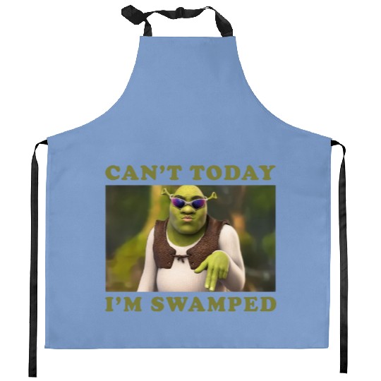 Vintage Can't Today I'm Swamped Kitchen Aprons, Shrek Kitchen Aprons, Disney Fiona Princess Kitchen Aprons