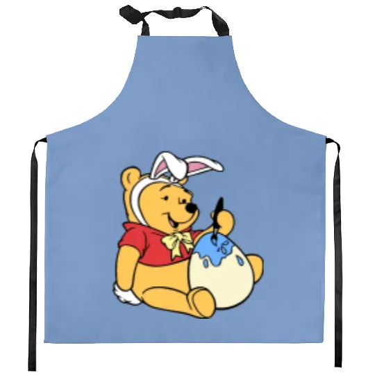 Winnie the Pooh Easter Kitchen Aprons, Cute Pooh Kitchen Aprons, Disney Winnie