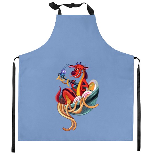 Disney Mulan Funny Mushu Dragon & Cri-Kee Kitchen Aprons