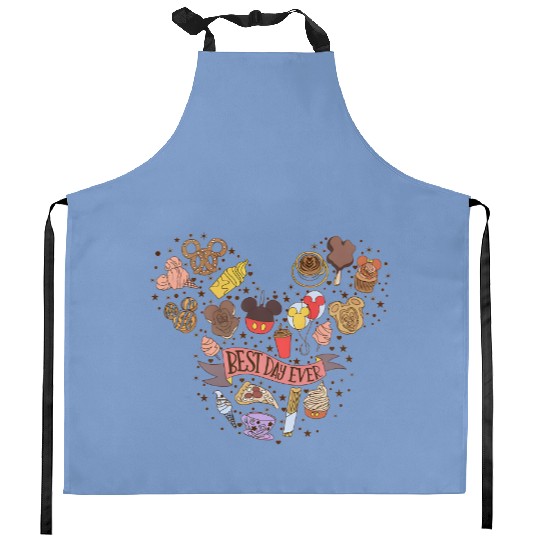 Disney Best Day Ever Snacks Kitchen Aprons, Disney Trip Kitchen Aprons