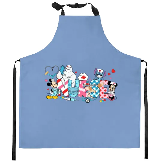 Disney Nurse Characters Kitchen Aprons / Disney Nurse Kitchen Aprons