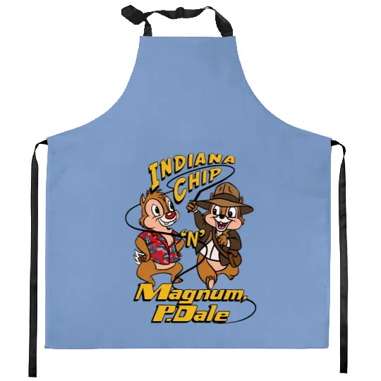 Chip and Dale Kitchen Aprons, Indiana Kitchen Aprons, Disney Couple Kitchen Aprons, Disney Family Kitchen Aprons