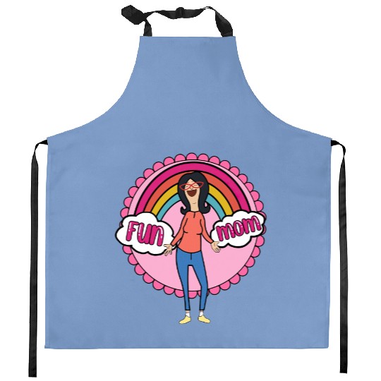 Boho Rainbow Bobs Burgers Linda Belcher Fun Mom Kitchen Aprons