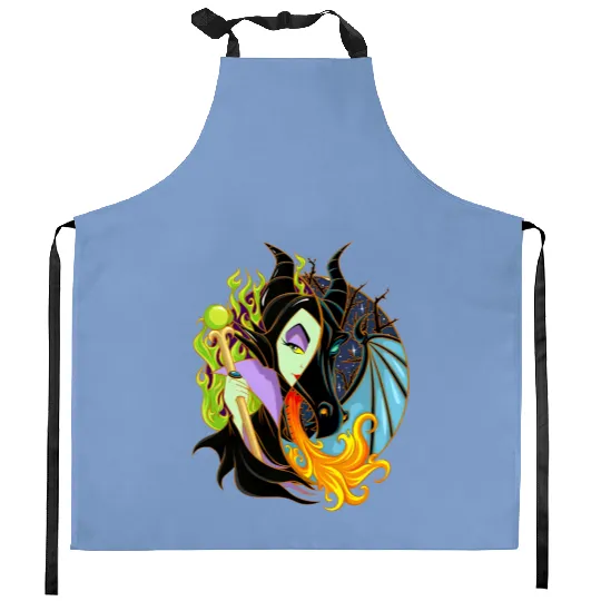Maleficent Villain, Maleficent Villan Disney Kitchen Aprons