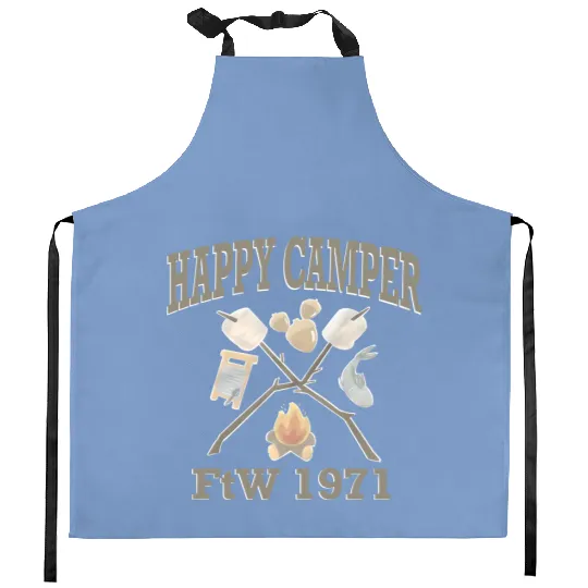 Disney Fort Wilderness Camping Kitchen Aprons Happy Camper Kitchen Aprons