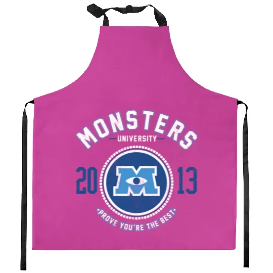 Disney Pixar Monsters University Logo Graphic Kitchen Aprons