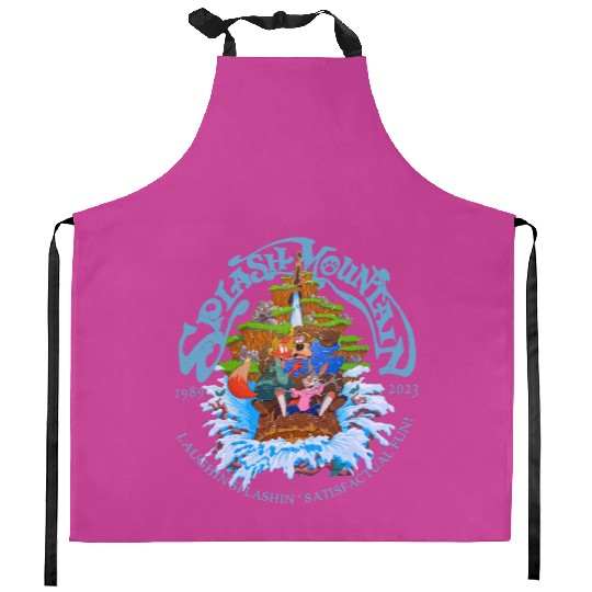 Retro Disneyland Splash Mountain Kitchen Aprons, Vintage Disney Kitchen Aprons, Disney Splash Mountain Kitchen Aprons