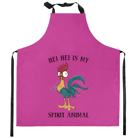 Disney Moana Hei Hei Is My Spirit Animal Portrait Kitchen Aprons