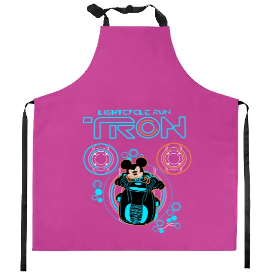 Disney Mickey Mouse Tron Lightcycle Run Ride Matching Kitchen Aprons, Magic Kingdom WDW Unisex Kitchen Aprons