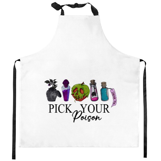 Pick Your Poison Kitchen Aprons, Disney Villain Kitchen Aprons