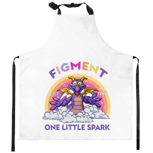 Cute Figment One Little Spark Disney Epcot Snack Drinking Kitchen Aprons