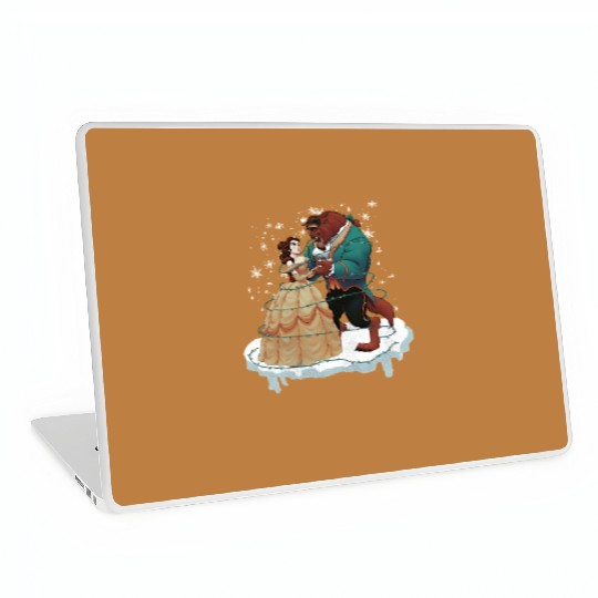 Beauty and the Beast Retro Christmas Laptop Skins, Disney Princess Christmas Laptop Skins