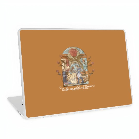 Vintage Tale as Old as Time  Laptop Skins, Retro Beauty and the Beast Laptop Skins, Disney Princess Laptop Skins, Belle Beauty Princess Tees
