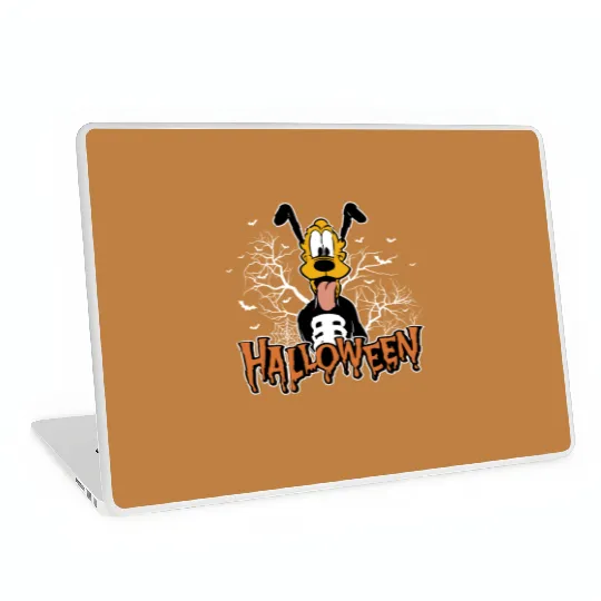 Pluto Skeleton Laptop Skins, Halloween Laptop Skins, Funny Skeleton Laptop Skins, Disney Pluto Laptop Skins, Disney Skeleton Laptop Skins