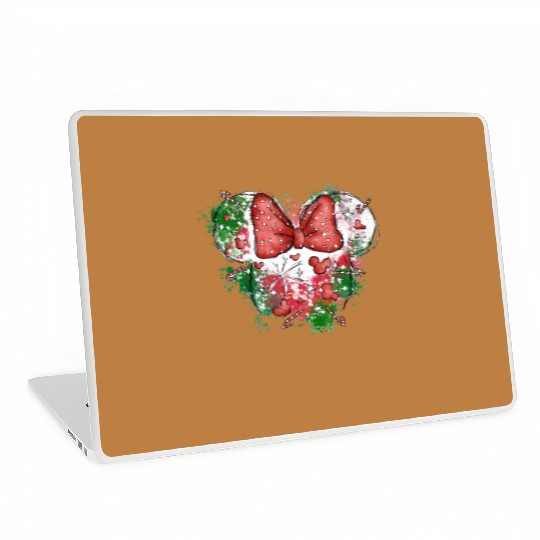 Minnie Mouse Christmas Laptop Skins, Disney Christmas, Minnie Head Christmas Laptop Skins