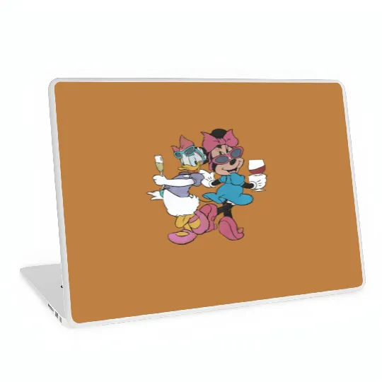 Epcot Minnie and Daisy, Disney Epcot Laptop Skins, Drink Around the World Laptop Skins