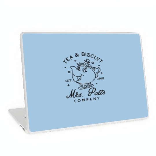 Discover Mrs Potts Tea & Biscuit Company Est 1991 Laptop Skins / Retro Beauty And The Beast Disney Laptop Skins