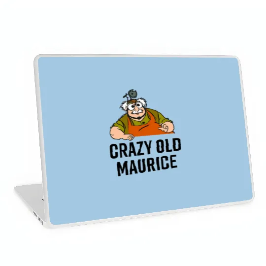 Beauty And The Beast Crazy Old Maurice Dad Laptop Skins, Funny Disney Dad Laptop Skins