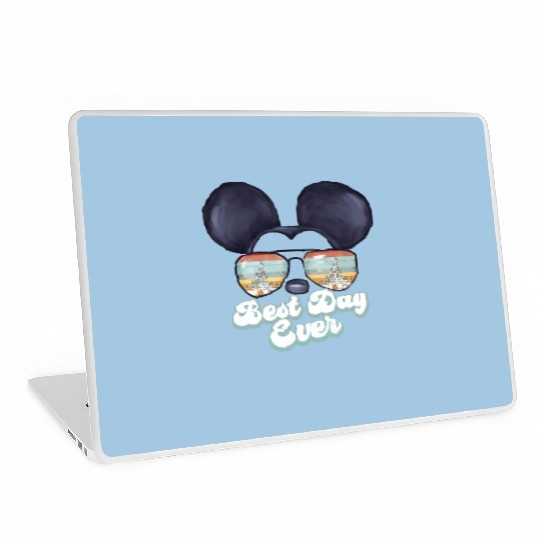 Best Day Ever Disney Vintage Laptop Skins, Disneyworld Laptop Skins Family Mickey Ears Laptop Skins