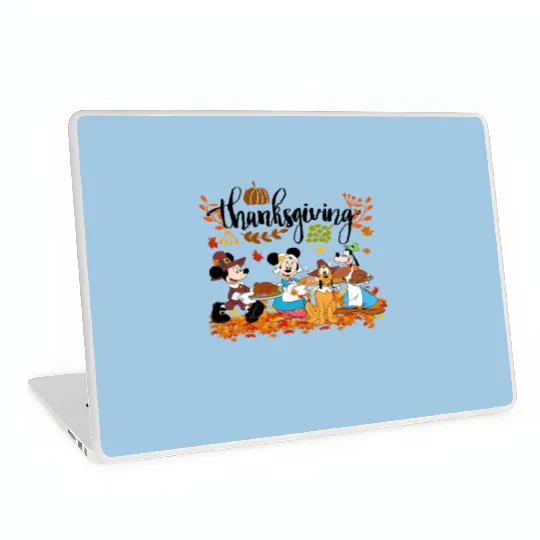 Mickey & friends Happy Thanksgiving Laptop Skins, Disney thanksgiving Laptop Skins, Disney Thanksgiving Laptop Skins
