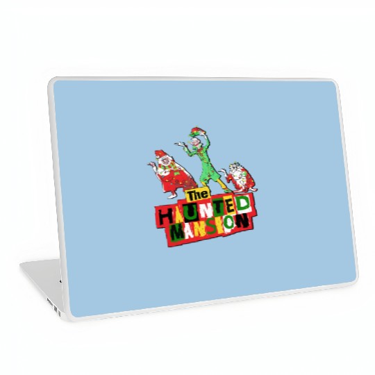Vintage Disney Parks Hitchhiking Ghosts Christmas Lights Laptop Skins, The Haunted Mansion Christmas Laptop Skins