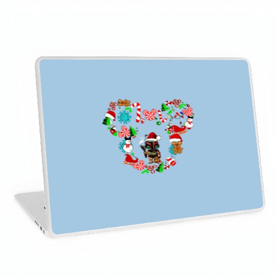Star Wars Christmas Laptop Skins, Mandalorian Disney Christmas Laptop Skins, Christmas Mickey Laptop Skins