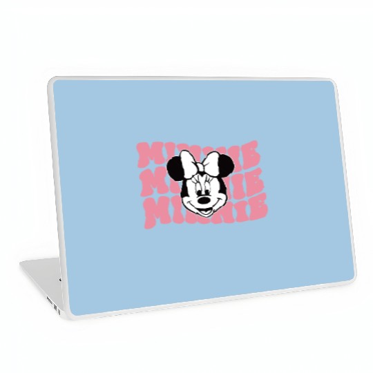Minnie Mouse Pink Background Laptop Skins, Disney Minnie Mouse Laptop Skins