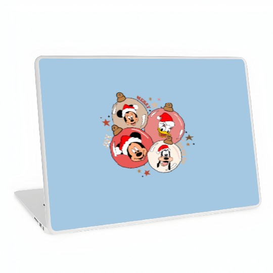 Discover Vintage Mickey And Friend Christmas Laptop Skins,Disney Ears Christmas Laptop Skins