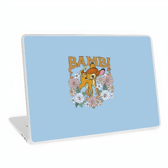 Bambi Laptop Skins, Disney Bambi Deer Laptop Skins, Bambi Birthday Gift, Disneyland Trip Laptop Skins, Disney Flower Laptop Skins