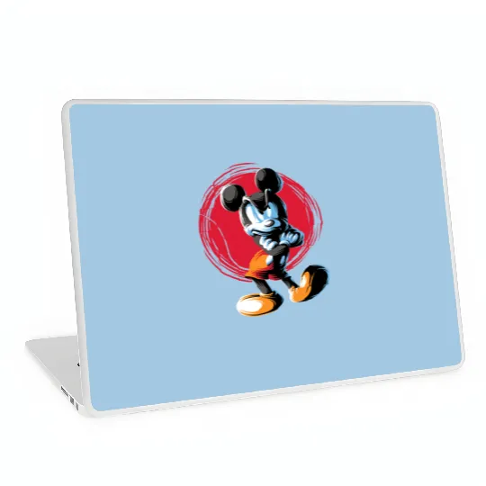Retro Disney Mickey Angry Laptop Skins, Disney Mickeyu Mouse Laptop Skins