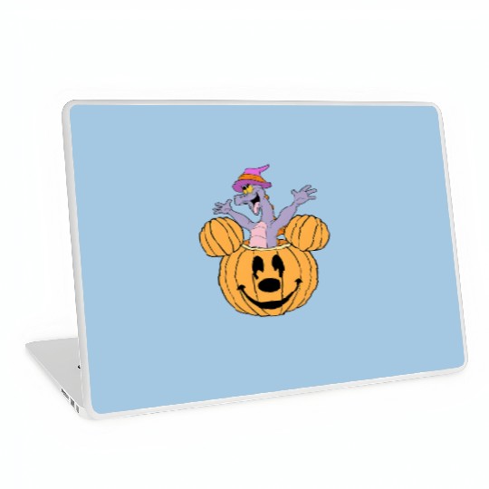 Retro Disney Figment Pumpkin Halloween Costume Laptop Skins