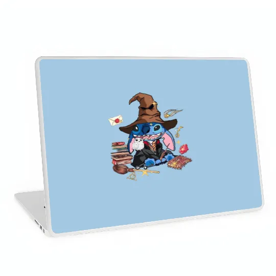 Stitch Witch Disney Trip Wizard Harry Potter Universal Studios Laptop Skins, Stitch Lover Gift
