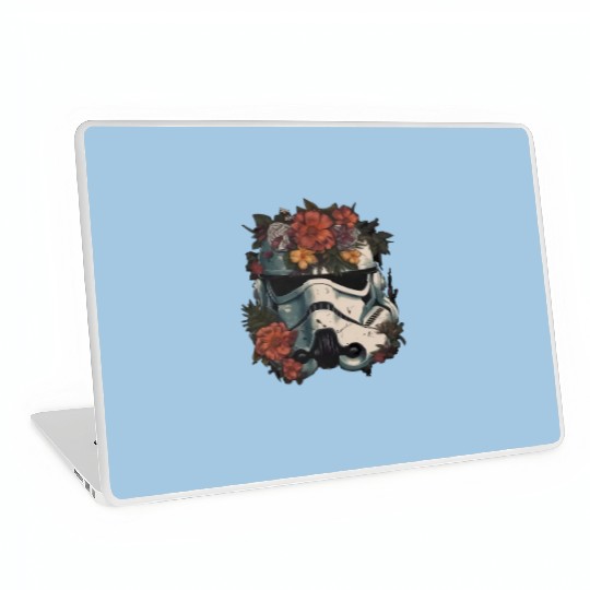 Stormtrooper Floral Flower Retro Laptop Skins Disneyland Summer Trip 2023 Laptop Skins