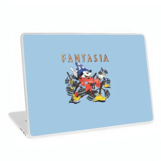 Disney Fantasia Sorcerer Mickey Mouse Magic Wizard Retro Laptop Skins