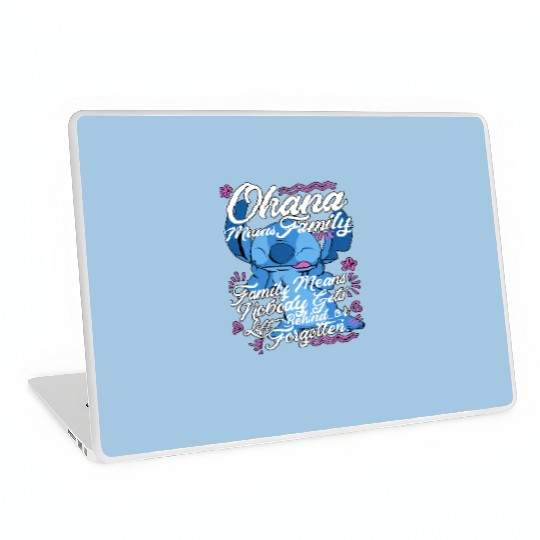 Stitch Day Ohana Means Family Laptop Skins, Disney Stitch Laptop Skins, Disneyland Laptop Skins