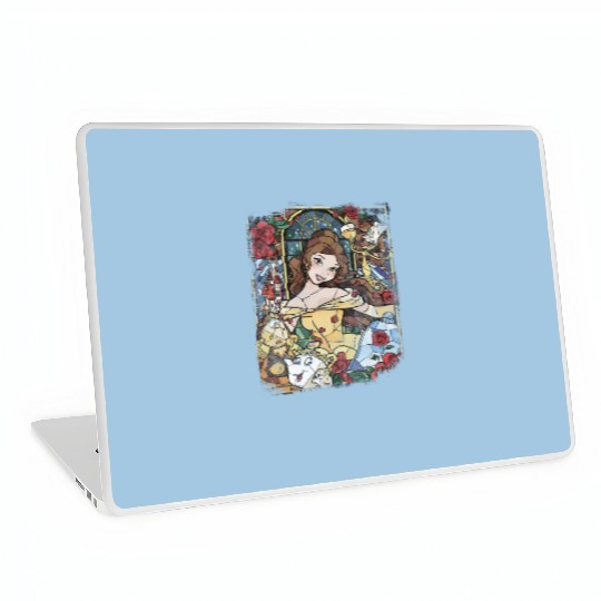 Retro Disney Belle Princess Watercolor Laptop Skins