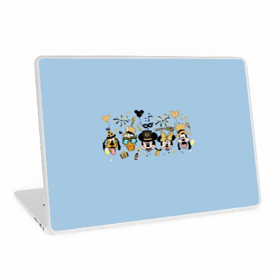 Mickey and Friends Disney Happy New Year Laptop Skins, WDW Disneyland Family Vacation 2024