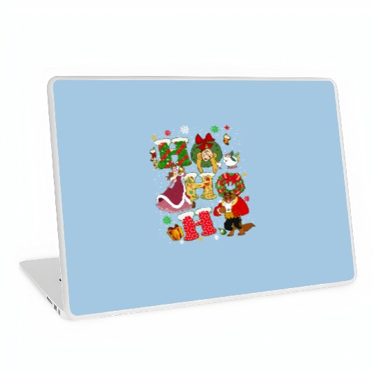 Disney Beauty and The Beast Christmas Vintage Laptop Skins