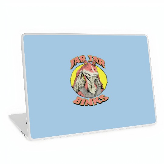 Retro Team Jar Jar Binks Funny Star Wars Fan  Laptop Skins, Vintage Star Wars Galaxy's Edge Laptop Skins, Disneyworld Laptop Skins
