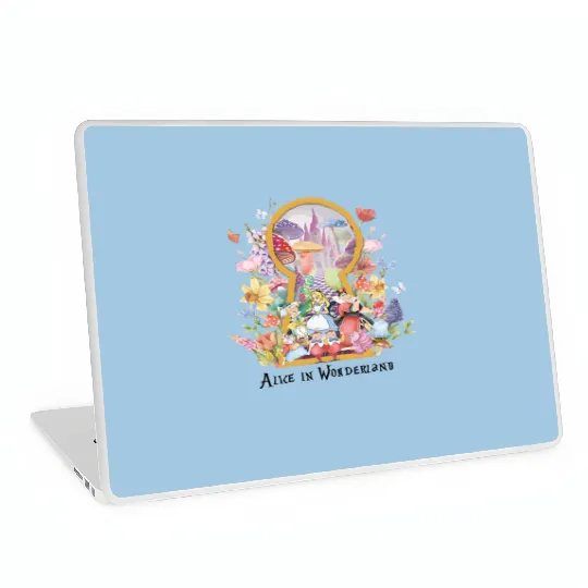 Alice In Wonderland Water Color  Laptop Skins,Retro Disney Laptop Skins