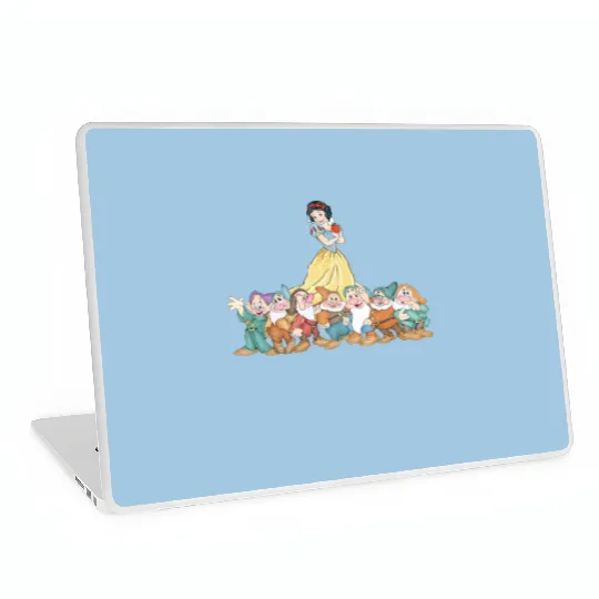 Disney Snow White Princess Watercolor Laptop Skins, Snow White Seven Dwarfs Laptop Skins