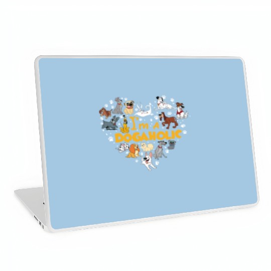 Disney Dogaholic Laptop Skins,  Disney 101 Dalmatians Dogs, Tramp Laptop Skins Lady Dog Mom Who Loves Disney Pluto Dog
