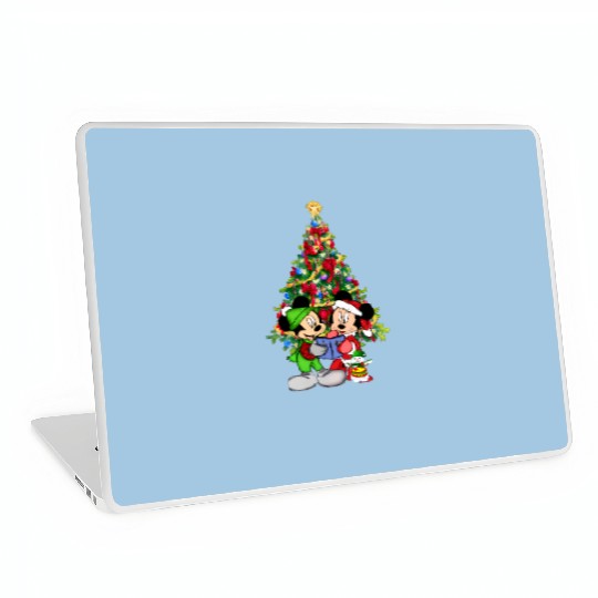 Minnie Mouse And Mickey Christmas Tree Laptop Skins, Disney Christmas