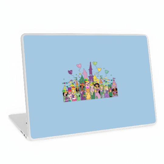 Disney castle Mardi Gras Laptop Skins, Disney Princess Mardi Gras Laptop Skins