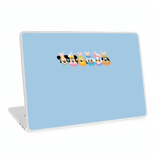 Disney Easter Egg Laptop Skins, Disney Easter Day, Disney Characters Happy Easter Laptop Skins