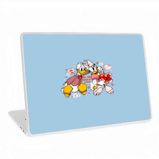 Daisy and Donald Disney Valentine Laptop Skins, Valentine's Day Laptop Skins, Love Couple Laptop Skins
