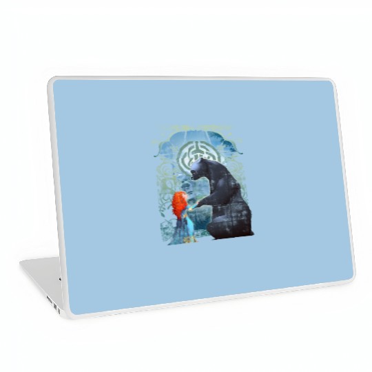 Disney Pixar Brave Merida And Bear Profile Portrait Laptop Skins, Magic Kingdom Holiday Unisex Laptop Skins